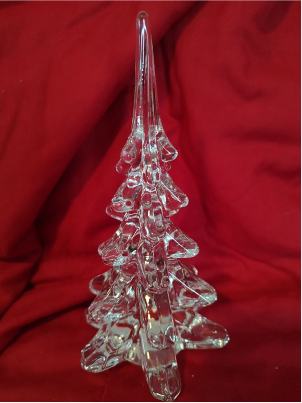Crystal Clear Holiday Decor Clear Glass Christmas Tree